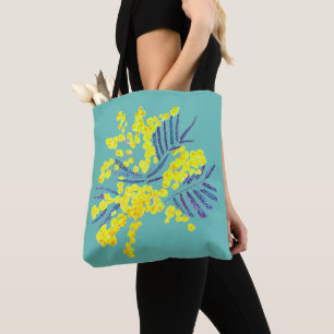 Tote Bag Wattle Mimosa fleurie jaune Australie