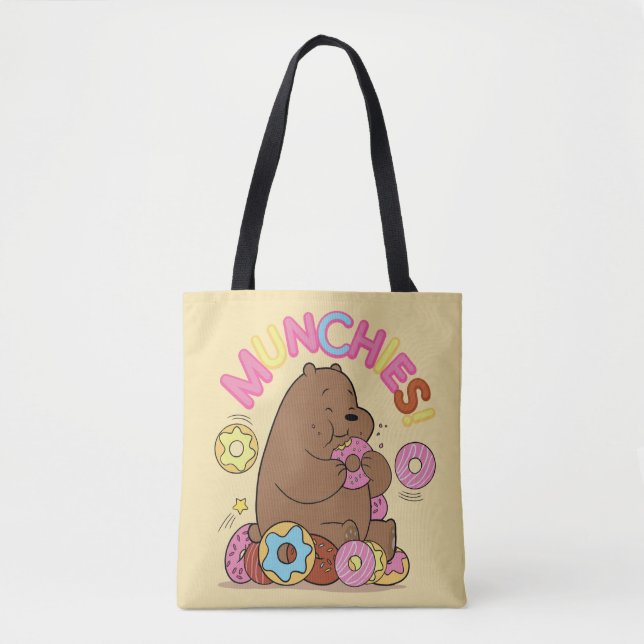 Tote Bag We Bare Bears - Grizz Donut Munchies! (Devant)