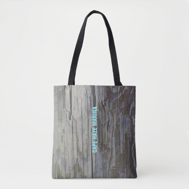 Tote Bag Weathered Wood Piling (Devant)