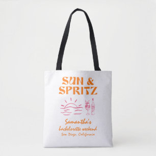 Tote Bag Week-end de bachelorette Sun et Spritz