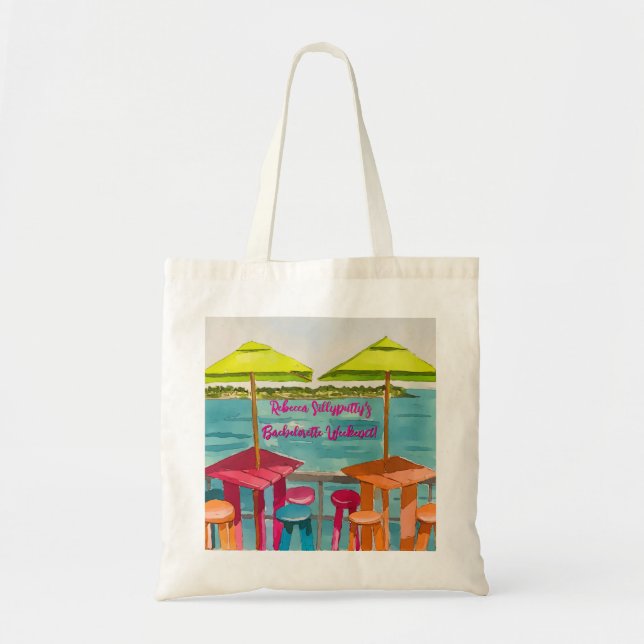 Tote Bag Week-end de célibataire ambiance Key West (Devant)