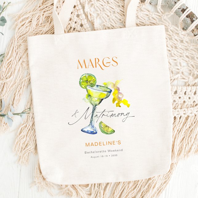 Tote Bag Week-end de Fiançailles Élégant Margs & Matrimony (Créateur téléchargé)