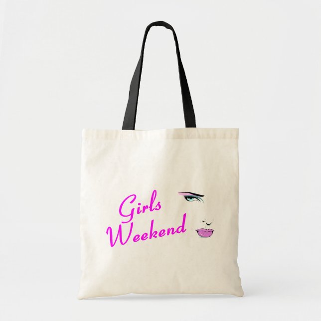 Tote Bag Week-end de filles (visage) (Devant)