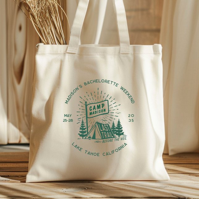 Tote Bag Week-end de glamping de filles de Bachelorette Rét (Créateur téléchargé)