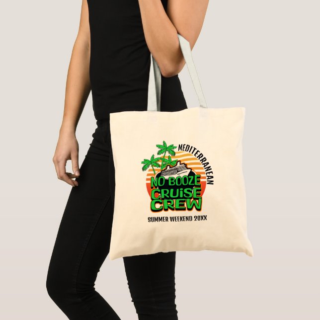 Tote Bag Week-end d'été NO BOOZE CROISIÈRE Amis (Devant (produit))