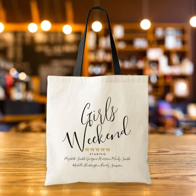 Tote Bag Week-end personnalisé pour filles cinq étoiles (Créateur téléchargé)