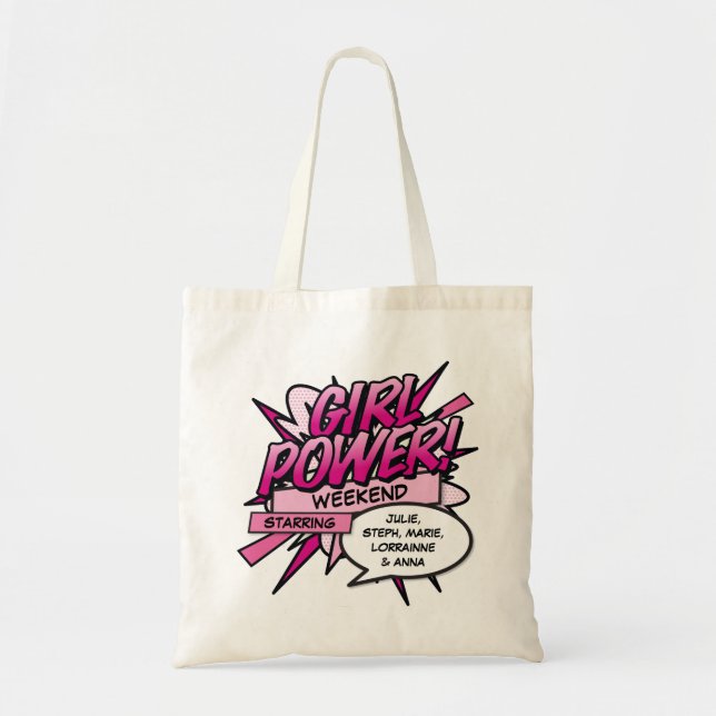 Tote Bag Week-end pour filles d'énergie personnalisée (Devant)