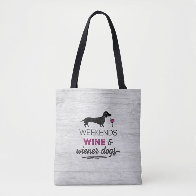Tote Bag Week-ends Vins & Chiens Écologiques (Devant)
