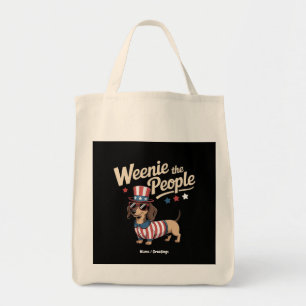 Tote Bag Weenie Le Peuple Dachshund Amour Drôle 4 juillet