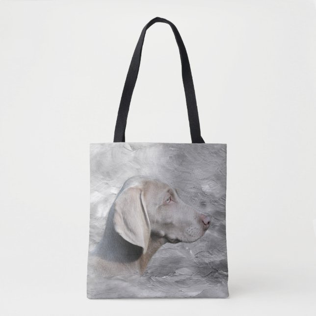 Tote Bag Weimaraner font face (Devant)