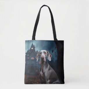 Tote Bag Weimaraner Halloween Épouvantable