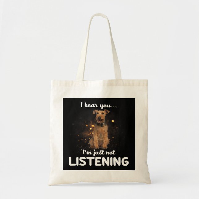 Tote Bag Welsh Terrier Chien Je Vous Entends Ne Pas Écouter (Devant)