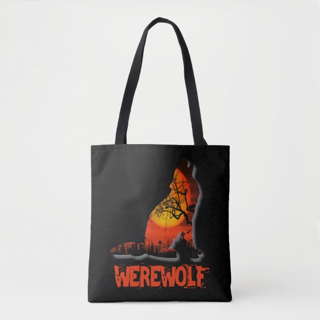 Tote Bag Werewolf Halloween (Devant)