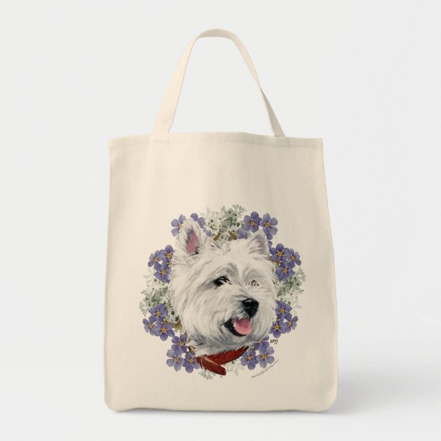 Tote Bag Westie Ne m'oubliez pas (Devant)