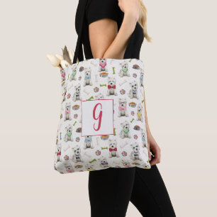 Tote Bag Westies Blancs avec Monogramme Accessoires