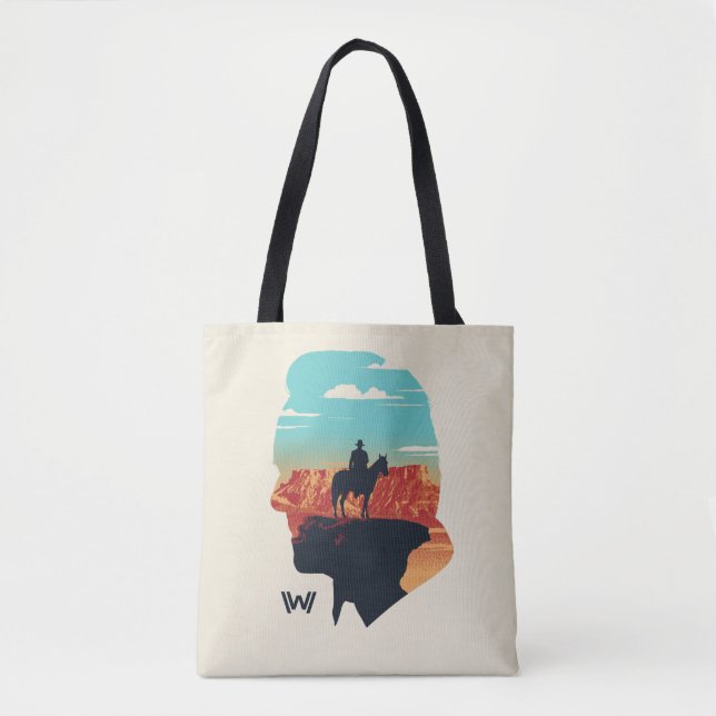 Tote Bag Westworld | Dr Ford Silhouette Of Man en noir (Devant)