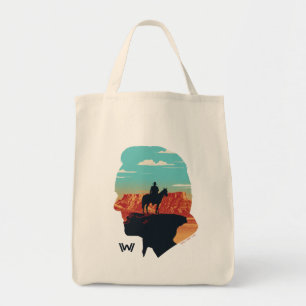 Tote Bag Westworld Dr Ford Silhouette Of Man en noir