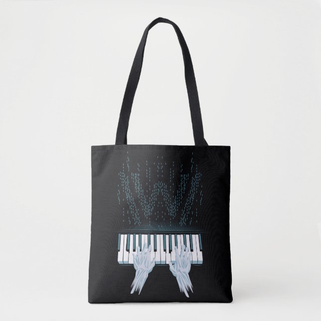 Tote Bag Westworld | Mains Android Sur Piano Joueur (Devant)