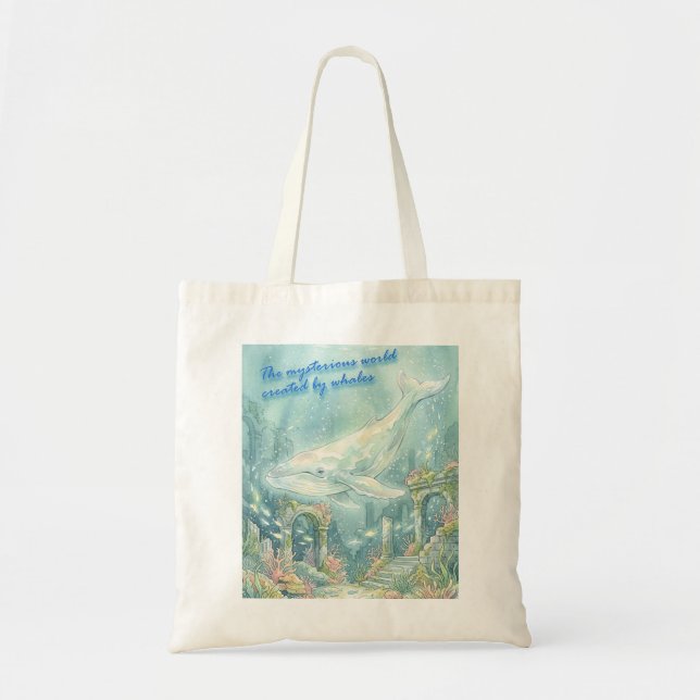 Tote Bag Whale Atlantis Underwater Fantasy (Devant)
