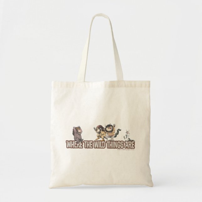 Tote Bag Where the Wild Things Are Characters on Logo (Devant)