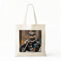 Whimsical Biker Cat Fourre-tout
