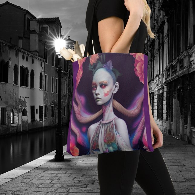 Tote Bag Whimsical Girls Face Nymph Fairy sorch Magique (Créateur téléchargé)