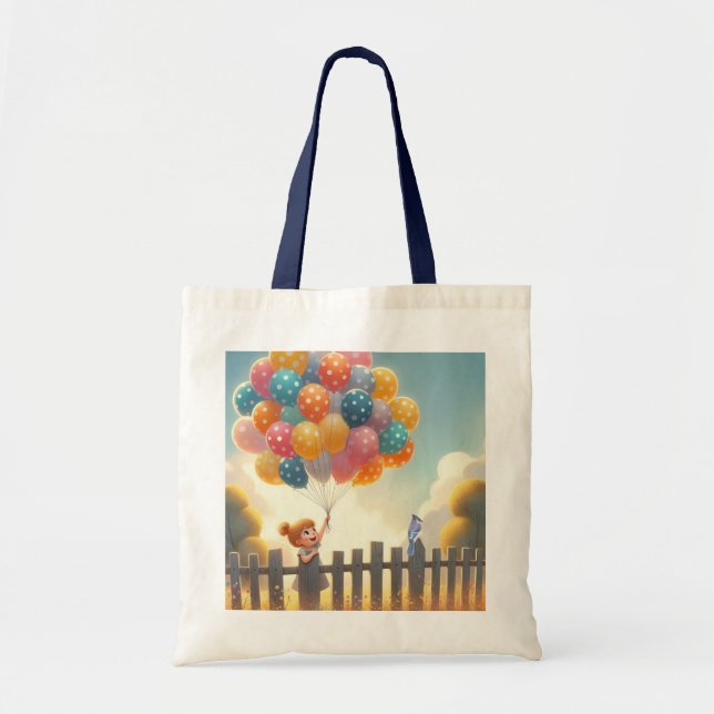 Tote Bag Whimsical/mignon ballon art (Devant)