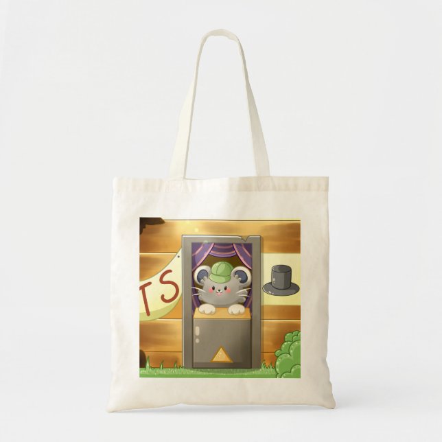 Tote Bag Whimsical Mouse Vendor (Devant)