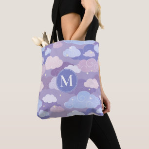 Tote Bag Whimsical Pastel Clouds et étoiles Motif