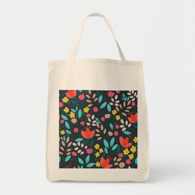Tote Bag Whimsical Spring Garden Party (Devant)