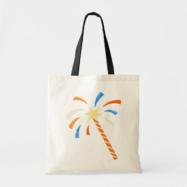 Tote Bag Whimsical Star Magic Wand Celebration Graphic (Devant)