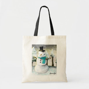 Tote Bag Whimsman de neige en Dessin de Noël d'hiver