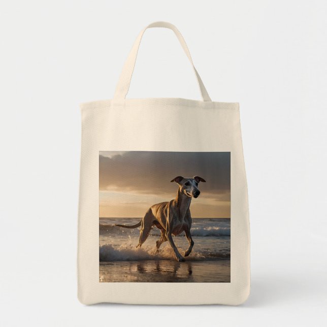 Tote Bag Whippet Élégante épicerie Fourre-tout (Devant)