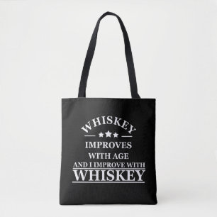 Tote Bag Whiskey cite d'humoristiques paroles d'alcool cade