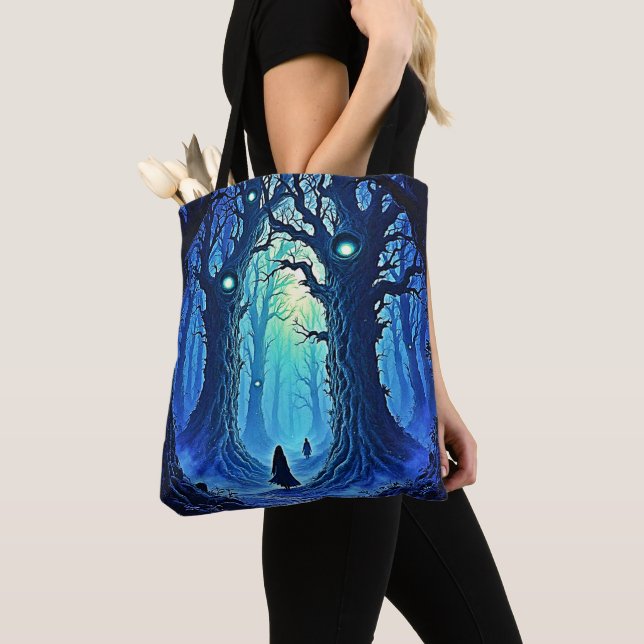 Tote Bag Whispering Woods Imaginaire foncé (De près)