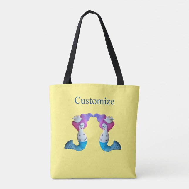 Tote Bag White Dove Mermaid Thunder_Cove (Dos)