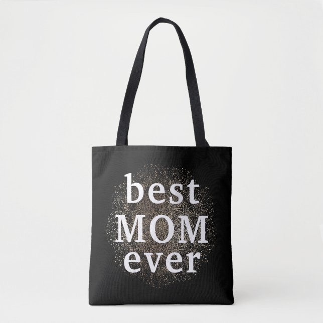 Tote Bag White Gold Floral MOM Formellement Élégante Fête d (Devant)