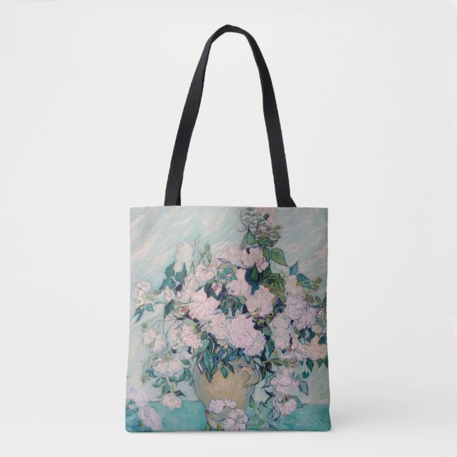 Tote Bag White Roses-1890-Vincent van Gogh (Devant)
