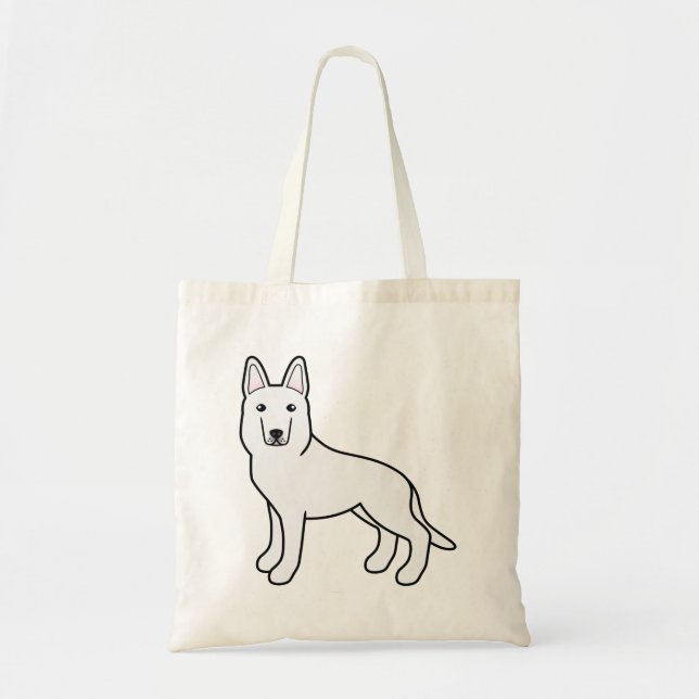 Tote Bag White Shepherd / White German Shepherd Dog (Devant)