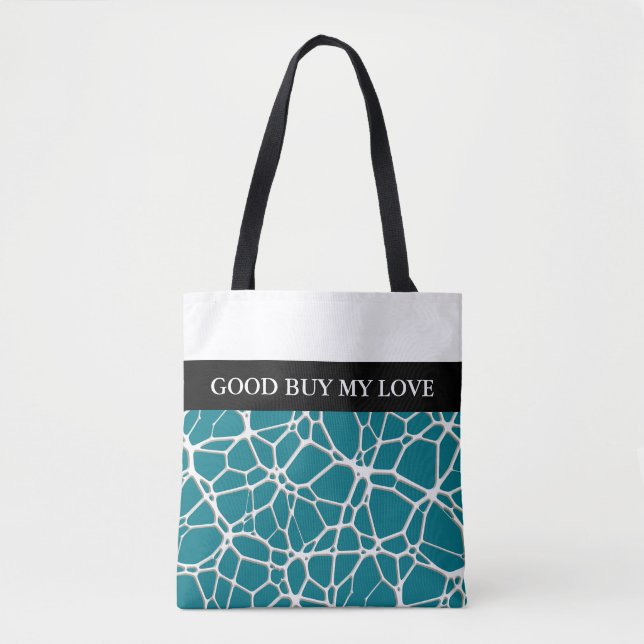 Tote Bag White Web Texture + votre bachgr. & idées (Devant)