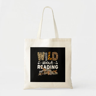 Tote Bag Wild About Reading Books And Bookworm Library