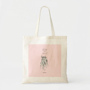 Tote Bag Wild at Heart Nom personnalisé Pink Bridesmaid