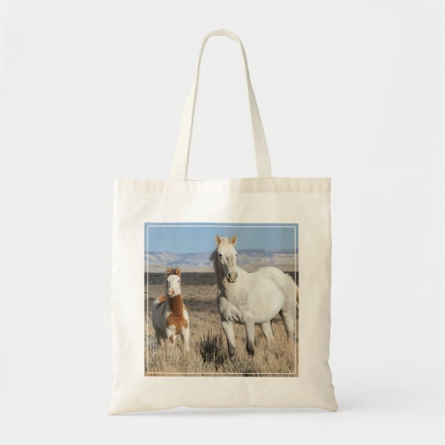 Tote Bag Wild Horses at Home in the Sandwash Basin (Devant)