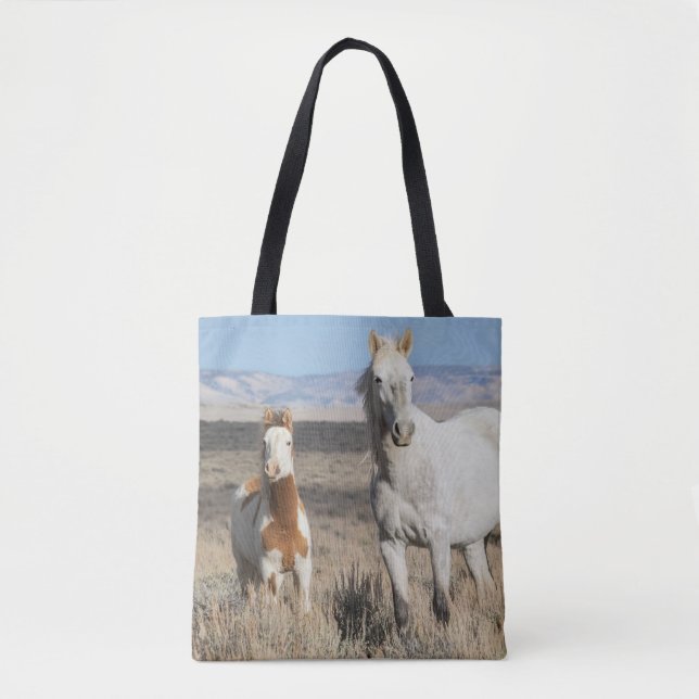 Tote Bag Wild Horses at Home in the Sandwash Basin (Devant)