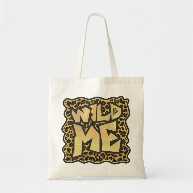 Tote Bag Wild Me Leopard Brown et jaune (Devant)