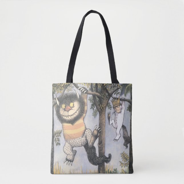 Tote Bag Wild Things and Max Swinging From Trees (Devant)