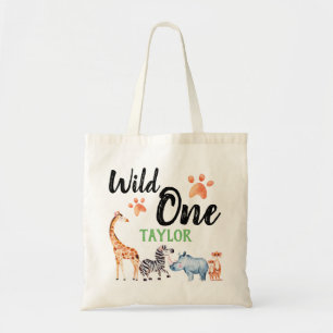 Tote Bag Wild Un premier anniversaire Safari Animaux Enfant