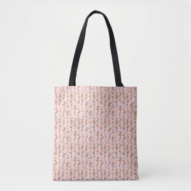 Tote Bag Wildflowers Handdrawn (Devant)