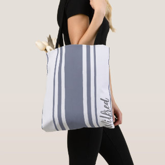 Tote Bag Wilfred Minimalist Stripes Monogram