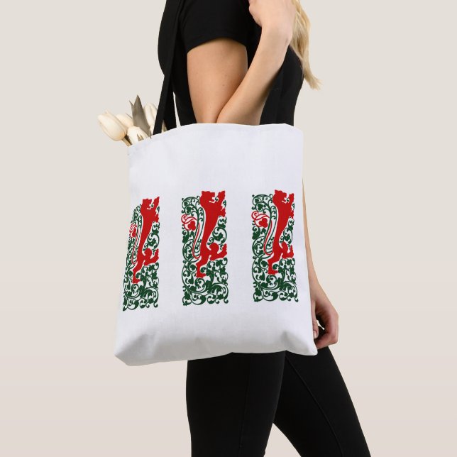 Tote Bag Will Bradley Heraldic Lion (De près)